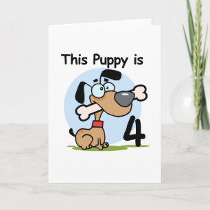 Carte Ce Chiot 4e Anniversaire Tshirts et cadeaux