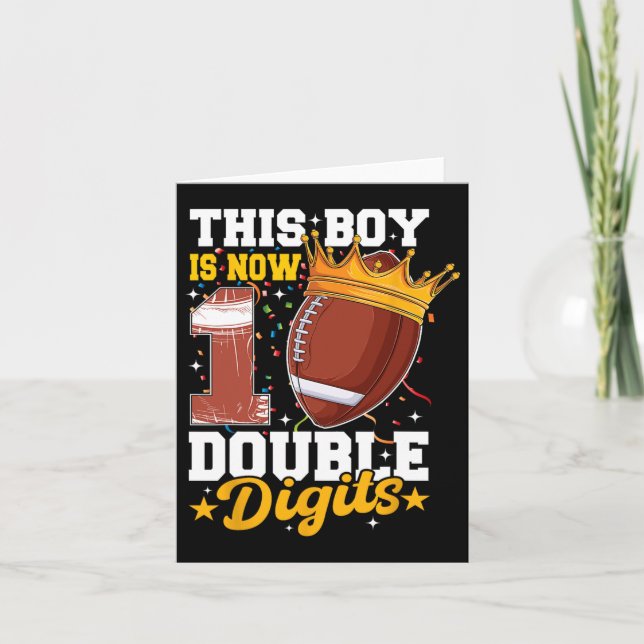 Carte Ce garçon maintenant 10 Dix chiffres Football 10 a (Devant)