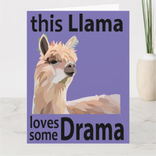 Carte Ce lama aime un peu d'action drôle de lama