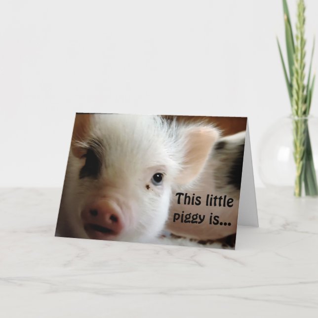 CARTE CE PETIT PIGGE EST "GLAD U R AU-DESSUS DE LA COLLI (Devant)