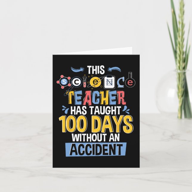 Carte Ce Professeur De Sciences A Enseigné 100 Jours D'É (Devant)