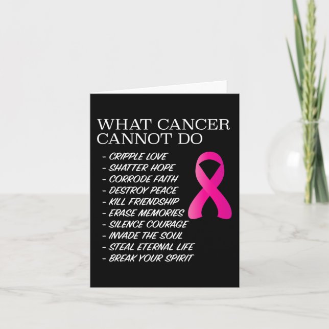 Carte Ce que le cancer ne peut pas faire - Sensibilisati (Devant)