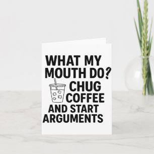 Carte Ce que ma bouche fait avaler du café et commencer 
