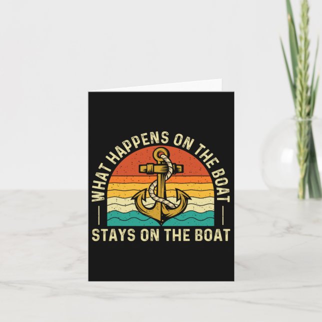 Carte Ce Qui Se Passe Sur Le Bateau Reste Sur Le Bateau  (Devant)