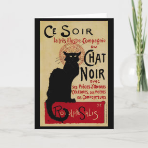 Carte Ce Soir Conversation Noir Chat noir, Art Nouveau V