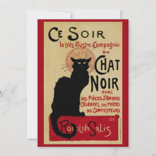 Carte Ce Soir Conversation Noir Chat noir, Art Nouveau V