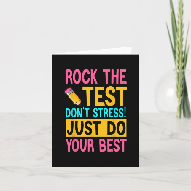 Carte Ce test Rock The Test Day Rock The Test Ne pas St (Devant)