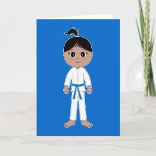 Carte Ceinture de bleu de félicitations de fille de