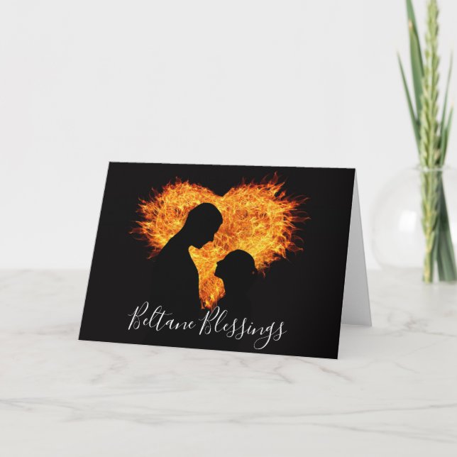 Carte Ceinture de Feu de Beltane Bénédictions Sabbat Paï (Devant)
