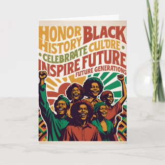 Carte CELEBRATE BLACK HISTORY MONTH Customizable