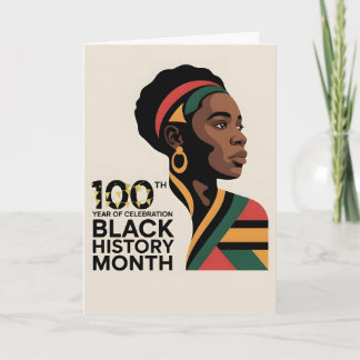 Carte CELEBRATE BLACK HISTORY MONTH Customizable BHM 