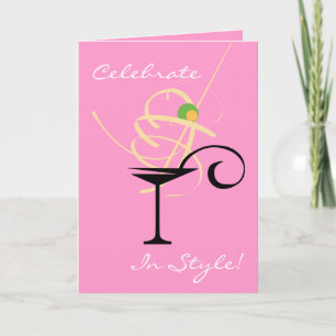 Carte Celebrate In Style Martini Birthday