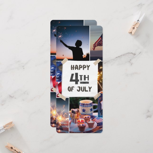 Carte #CelebratingHappy4thOfJulyFlatCard (Devant/Arrière en situation)