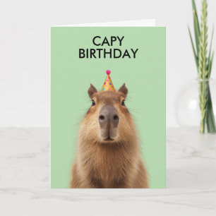 Carte Célébration d'anniversaire de capybara
