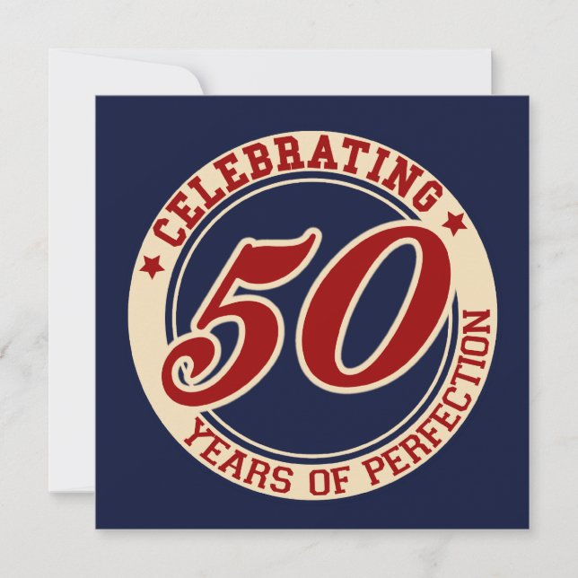 Carte Célébration de 50 ans de perfection (Devant)