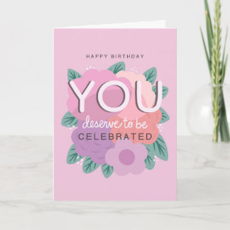 Carte Célébration de bouquet de fleurs d'anniversaire