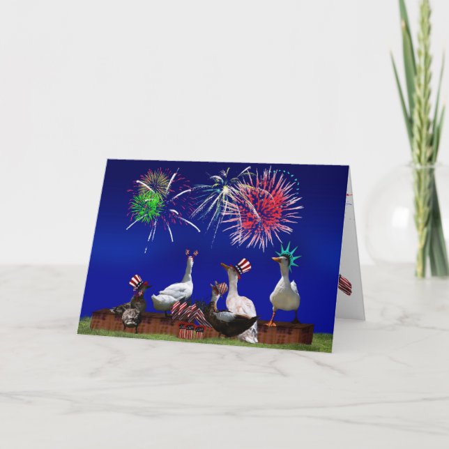 Carte Célébration de Ducky pour le 4 juillet (Devant)