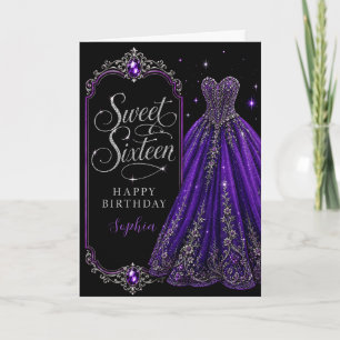 Carte Célébration des 16 ans avec le Purple Jewel Sweet