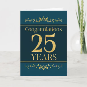 Carte Célébration des 25 ans de service de l'employé Élé
