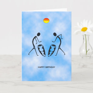 Carte Célébration des danseuses Silhouette Anniversaire