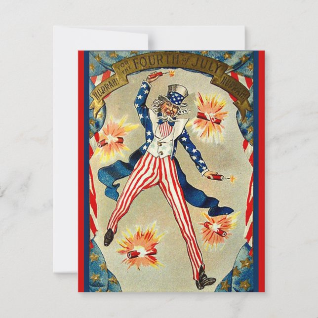 Carte Célébration du 4 juillet - Oncle Sam (Devant)
