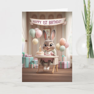 Carte Célébration du premier anniversaire d'un adorable 