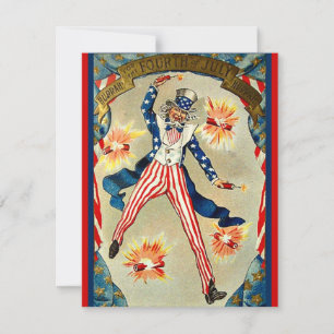 Carte Célébration du quatre juillet - Oncle Sam