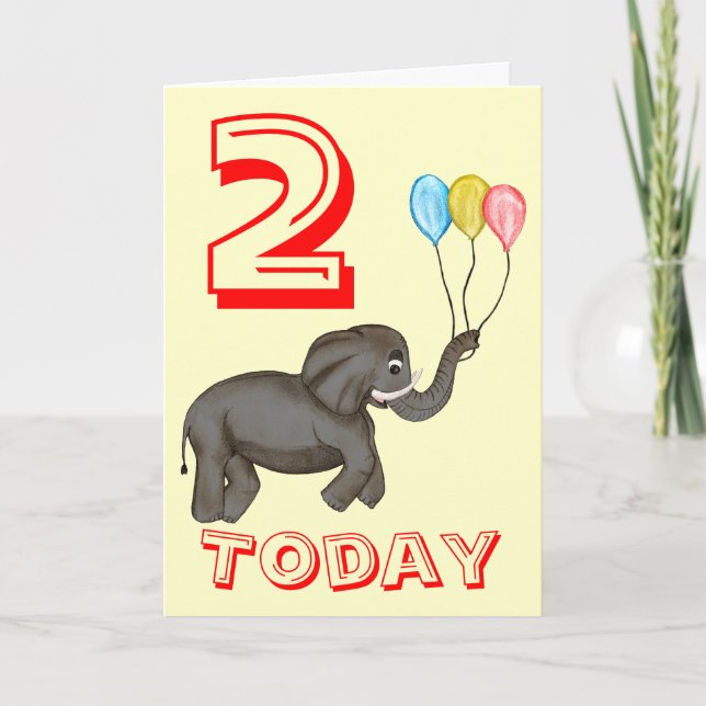Carte Celebration Elephant. (Devant)