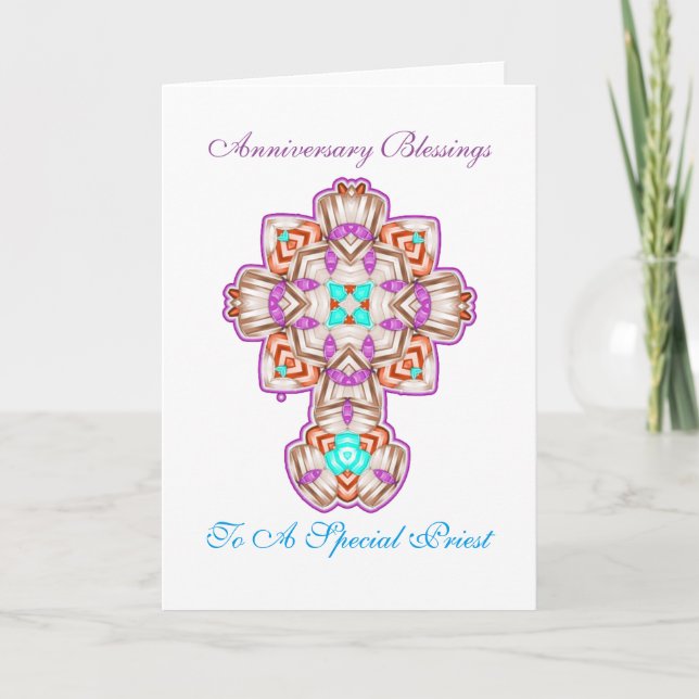 Carte Célébrations de l'anniversaire de l'Ordination du  (Devant)