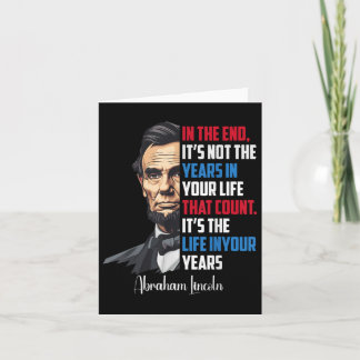 Carte Célèbre Abraham Lincoln Citation Inspirationnelle