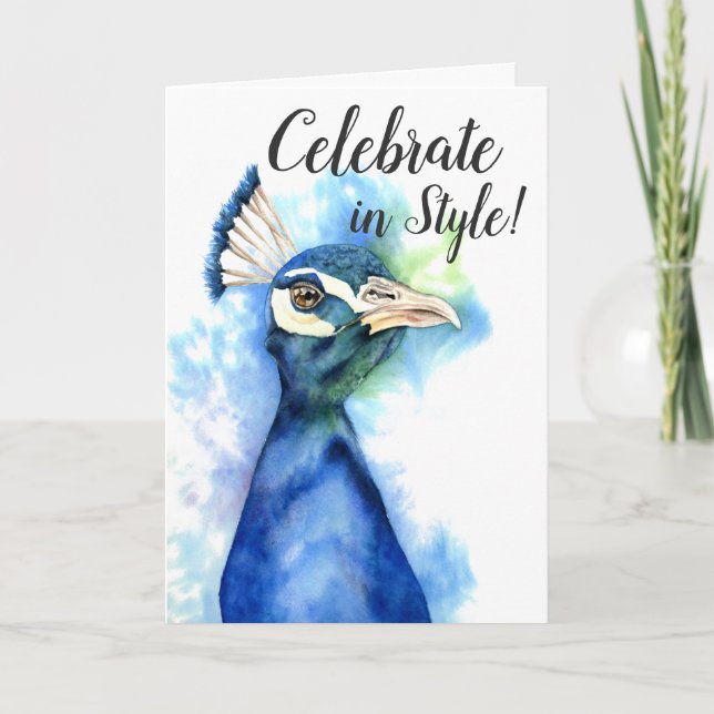 Carte Célébrer dans le style | Anniversaire élégant de P (Devant)