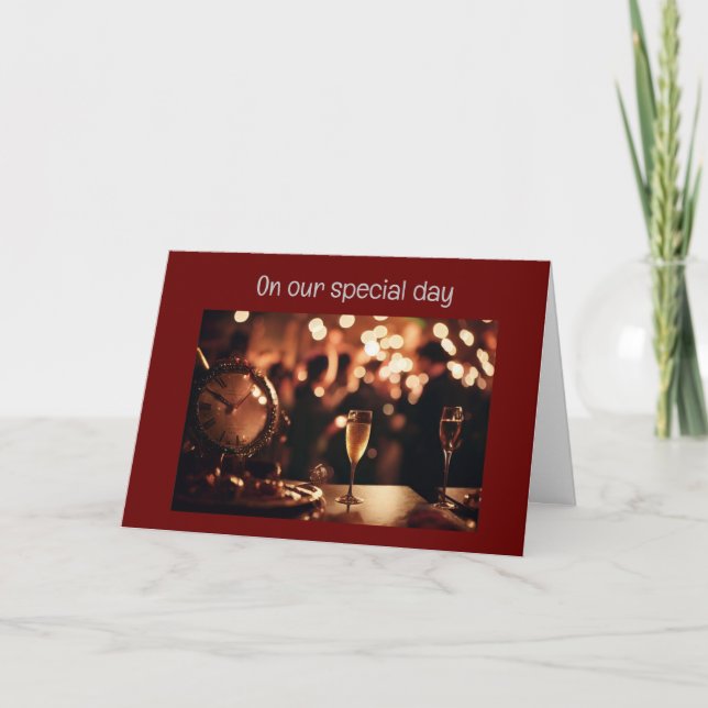 CARTE CÉLÉBRER NOTRE "ANNIVERSAIRE" COMME "JAMAIS AVANT" (Devant)