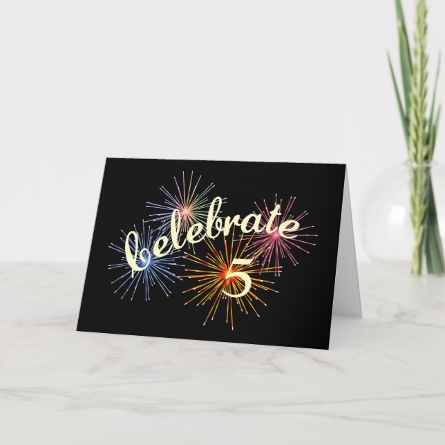 Carte Célébrer un 5e anniversaire de mariage (Devant)