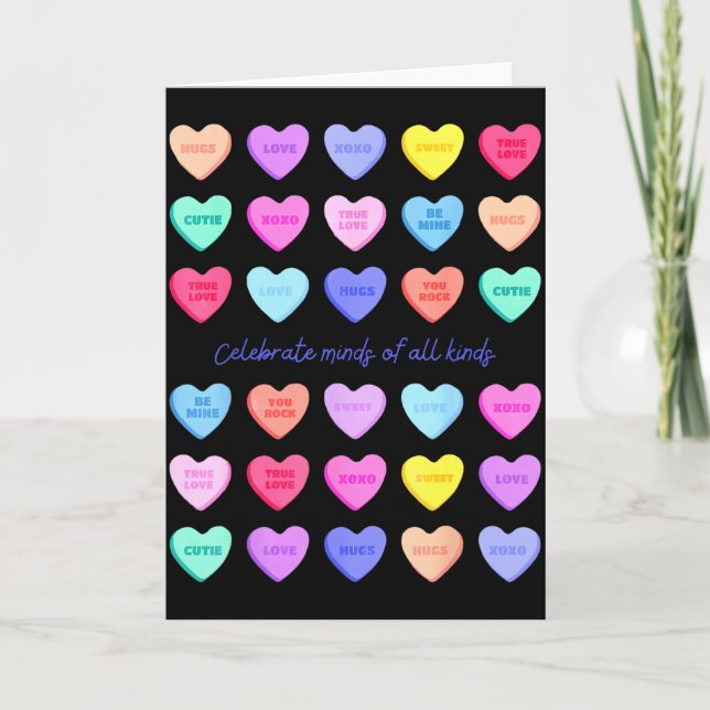 Carte Célébrez les esprits de toutes sortes Cœurs Candy  (Devant)