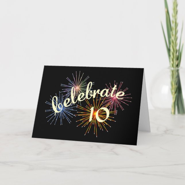 Carte Célébrez un 10e anniversaire (Devant)