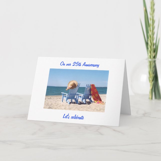 Carte CÉLÉBRONS "NOUS" -  25e ANNIVERSAIRE DE MARIAGE (Devant)
