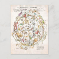 Carte céleste vintage