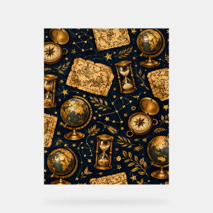 Carte céleste vintage et motif d'astronomie