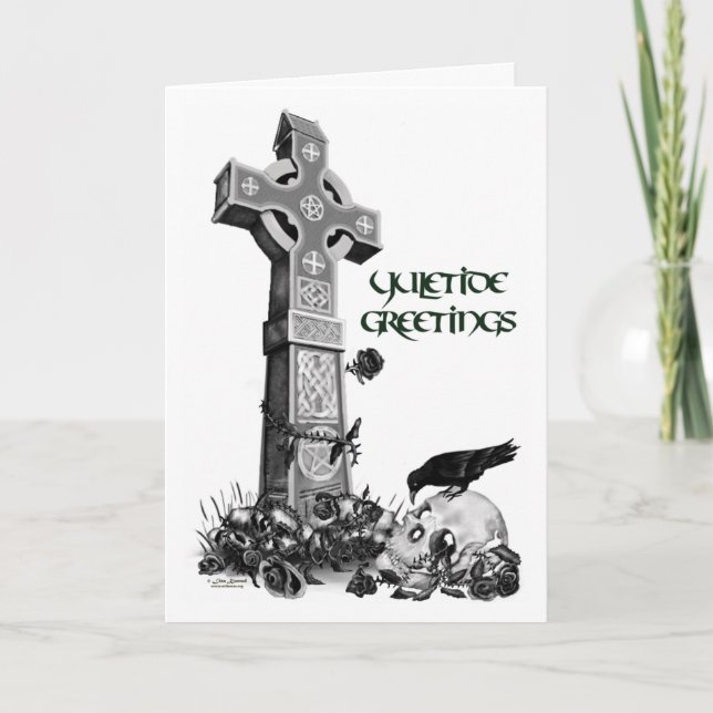 Carte Celtic Cross et Raven Yuletide (Devant)