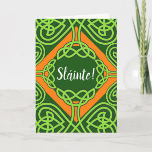 Carte Céltic Knotwork Sláinte St. Patrick's Day Card