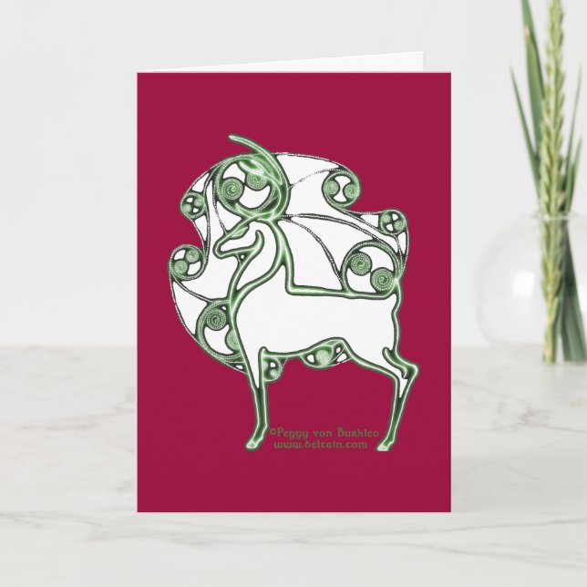 Carte celtique de cerfs communs de Noël de Herne (Devant)