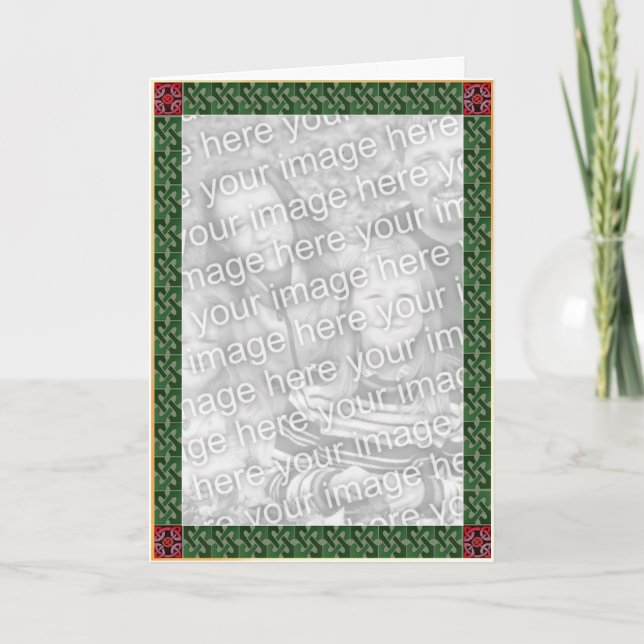 Carte celtique de frontière de Noël (Devant)