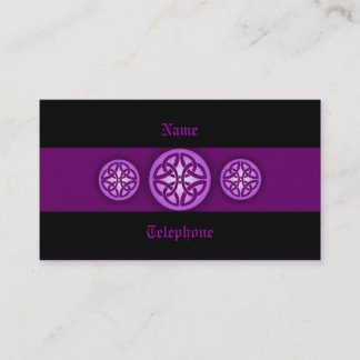 Carte celtique de profil - pourpre et noir 4