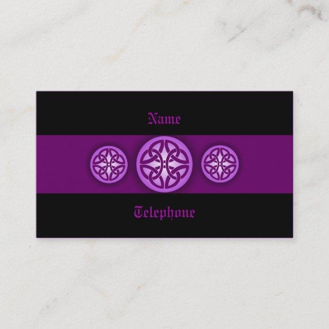 Carte celtique de profil - pourpre et noir 4 (Devant)