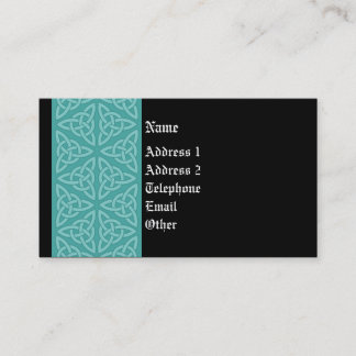 Carte celtique de profil - vert de menthe et noir