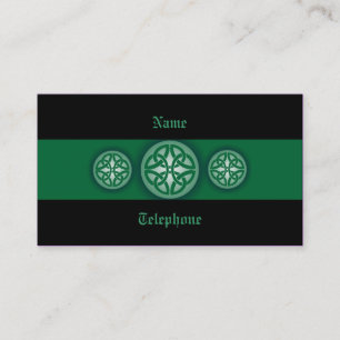 Carte celtique de profil - verte et noir 4
