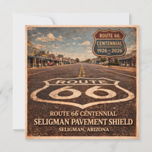 Carte Centenaire de la Mother Road Chaussée de Seligman