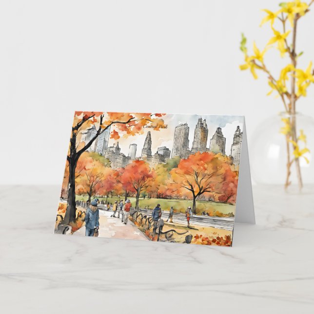 Carte Central Park, aquarelles, générées par l'IA, (Fleur jaune)