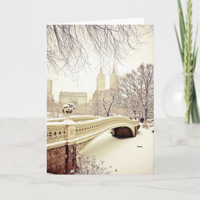 Carte Central Park Neige - Hiver New York (Devant)
