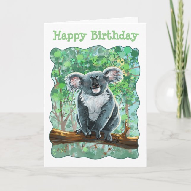 Carte Centre de la fête de l'ours de Cute Koala (Devant)